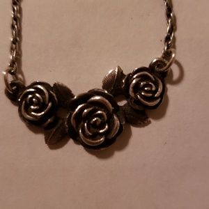 Sterling Silver James Avery Rose Necklace 925
